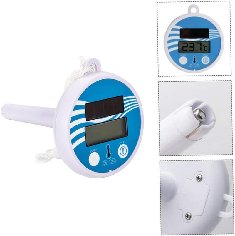 woobles Floating Pool Thermometer, Solar Powered Temperature Gauge with String, Shatter Resistant Water Thermometer for Swimming Pools Spa Hot Tub Pond - Image 3